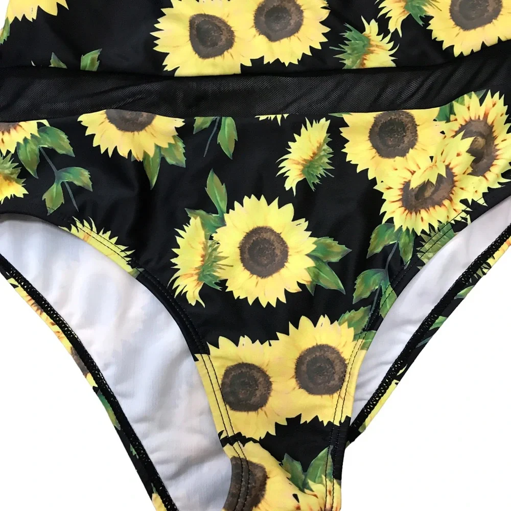 Shein sunflower halter one piece bathing suit - Picture 6 of 10